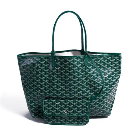 goyard st louis tote pm green